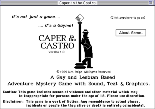caper-in-the-castro-macintosh-title-screen